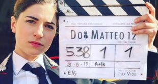 Maria Chiara Giannetta sul set di Don Matteo 12. Foto da Instagram